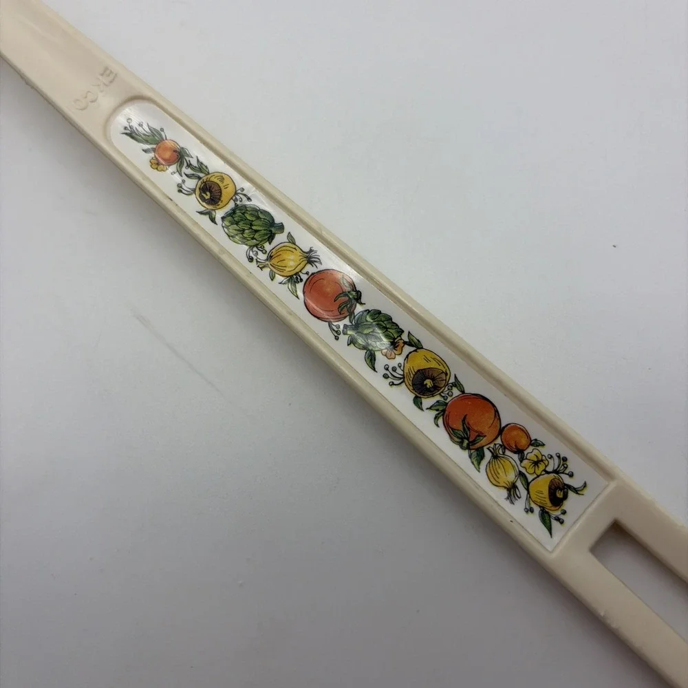 Vintage Ekco Spice of life Hard Plastic Melamine Slotted Spatula